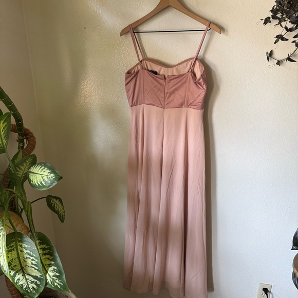 Lulus | Best Part Of Me Blush Satin Bustier Maxi Dress - Picture 4 of 6